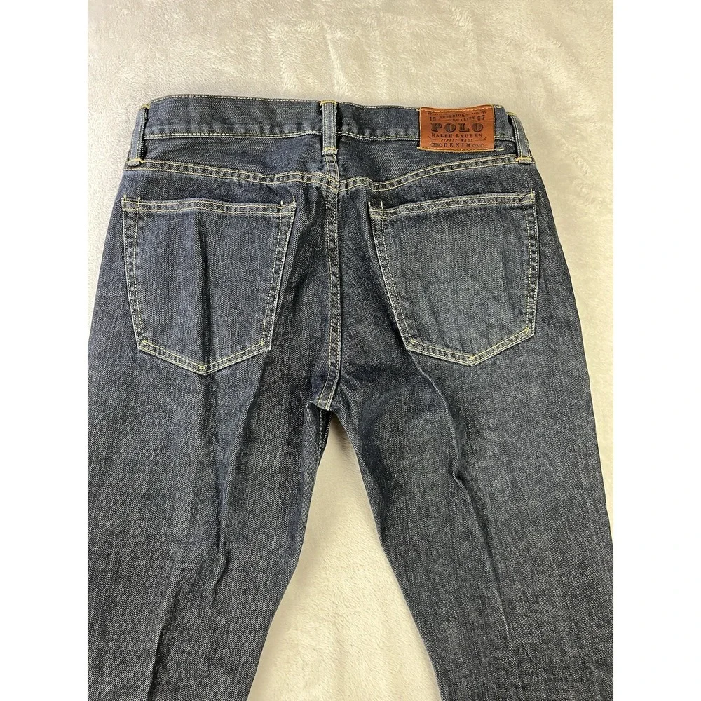 VTG POLO RALPH LAUREN Jeans Men 33x30 Black 381 Slim Fit Final Destination USA